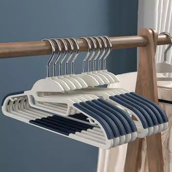 10 шт. нескользящих вешалок для одежды с вращающимися на 360 градусов крючками, прочные, выдерживающие нагрузку, сушилки для одежды с широкими плечами серый