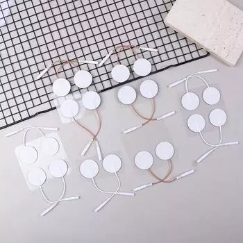 10 шт. нетканых материалов, круглые штифтовые электродные подушечки, электростимуляционные пластыри, самоклеящиеся электроды, физиотерапевтический массажер 2.5mm