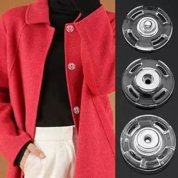 10 шт. невидимая застежка-кнопка пластиковая прозрачная кнопка-кнопка DIY кардиган пальто 18mm