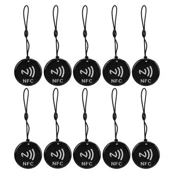 10 шт. NFC-карта 8 Кбит Хранение 13,56 МГц 106 Кбод Перезаписываемая метка доступа Водонепроницаемая IC-карта