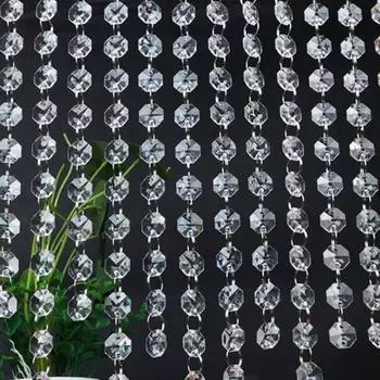 10 шт. нитей, подвесных прозрачных акриловых хрустальных гирлянд, люстр, бусин, цепочек, украшений, гирлянд для люстры, дерева, свадебной вечеринки, празднования 14mm