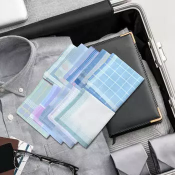 10 шт., носовые платки для мужчин, классические носовые платки разных цветов, 30 см, нагрудные платки