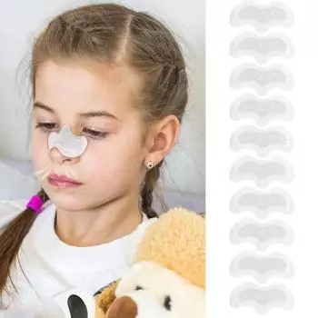 10 шт. носовые полоски для дыхания, самоклеящиеся, изогнутой формы, надежная посадка, против храпа, помощь при сне для взрослых и детей 10pcs