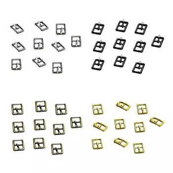 10 шт. новейшая 8 мм мини ультра-маленькая пряжка для регулировки ремня Tri-glide, пряжки для сумок кукол, пуговицы для обуви, одежды, аксессуаров серебряный