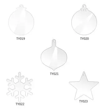 10 шт. новинка рождественские бирки акриловые чистые листы самодельные поделки подвесные украшения безделушки для украшения рождественской елки