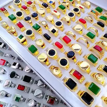 10 шт., новое модное металлическое кольцо для капельного масла для мужчин и женщин