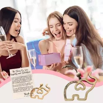 10 шт. Новые истории любви и верности слон деревянный декоративный подарок сестрам дружба и дружба животное кулон белый