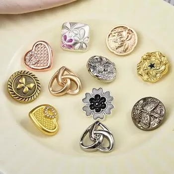 10 шт. Новые металлические пуговицы ручной работы Guofeng, маленькие декоративные пуговицы из сплава с ароматным ветром и бабочкой, пуговицы особой формы для пальто Style D 15MM