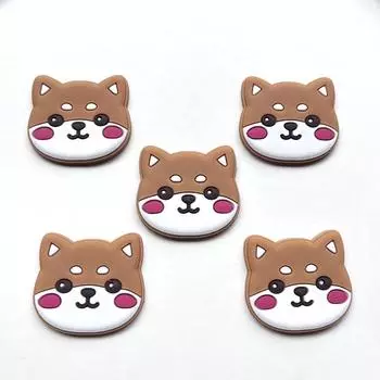 10 шт. новые популярные милые сиба-ину из ПВХ декоративные аксессуары с плоской спинкой, подходящие аксессуары для волос, наклейка на холодильник, чехол для телефона, декоративный альбом, материалы «сделай сам» P281