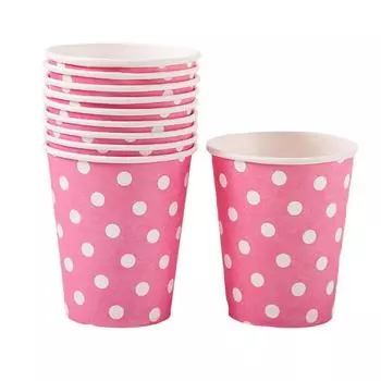 10 шт. одноразовые чашки в горошек для младенцев, украшения для ужина, скатерть, посуда, чашки для выпечки, счастливый банкет, сосуд для церемонии