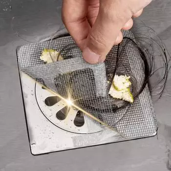 10 шт. одноразовые наклейки для слива пола, антиблокирующиеся фильтры для кухонной раковины для ванной комнаты 10pcs белый