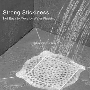 10 шт одноразовые наклейки для слива пола 10 см фильтр для волос сито для раковины нетканый материал чистящая бумага для ванной комнаты кухни