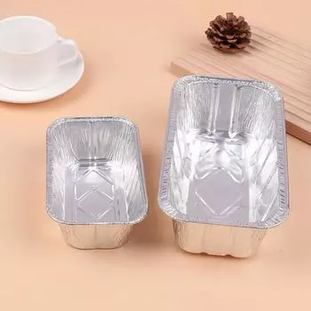 10 шт. одноразовые прямоугольные алюминиевые фольгированные противни для выпечки яичные тарты кексы чехол для духовки фритюрница коробка кухонный инструмент A