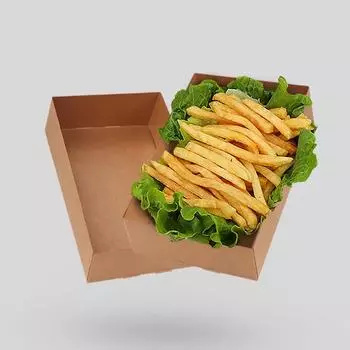 10 шт. одноразовых складных коробок из крафт-бумаги для пикника, кемпинга, десерта, торта, легкой еды, бенто 22x14x6cm коричневый