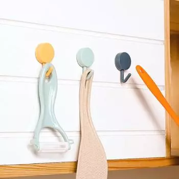 10 шт., однотонный настенный пластиковый крючок для перфорации в скандинавском стиле без следов