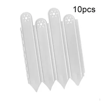 10 шт. ограждение для цветника ландшафтный бордюр легкий простой монтаж сад белый