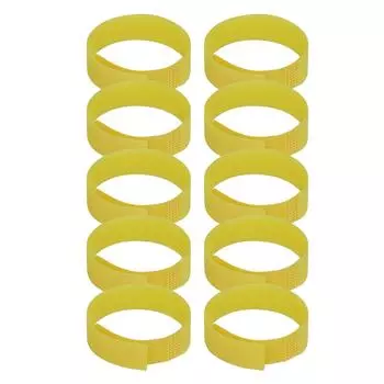 10 шт. ошейников для петухов, анти-крючковые, бесшумные, для петухов, шейные повязки для предотвращения кур жёлтый