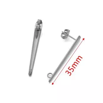 10 шт. Основа-пуссет для серег из нержавеющей стали для изготовления ювелирных изделий, DIY компоненты для ушей, коннекторы, фурнитура для серег, аксессуары