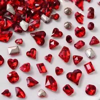10 шт. остроконечные украшения для ногтей, подвески, винно-красные стеклянные стразы, маникюрные украшения для женщин 10 pcs style 10