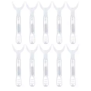 10 шт., открывалка для рта, Т-образная прозрачная насадка для наблюдения, внутриротовая щека, расширитель для губ для взрослых