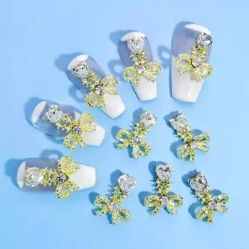 10 шт. Отличные легкие украшения для ногтей, устойчивые к ржавчине, ослепительные украшения в виде бантов, поделки своими руками для салона красоты I