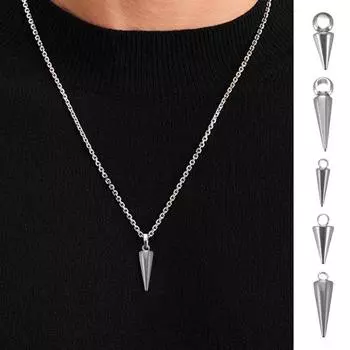 10 шт. ожерелье серьги подвески картридж форма полированная нержавеющая сталь DIY подвесные украшения C