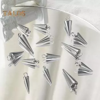 10 шт. ожерелье серьги подвески в форме картриджа полированная нержавеющая сталь DIY подвесные украшения легкие унисекс ювелирные подвески C