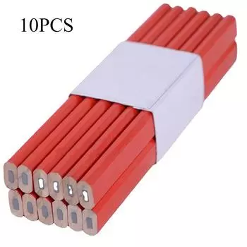 10 шт./пакет, 20 шт./пакет, столярный карандаш, плоский черный восьмигранный карандаш для плотника, столярный маркер