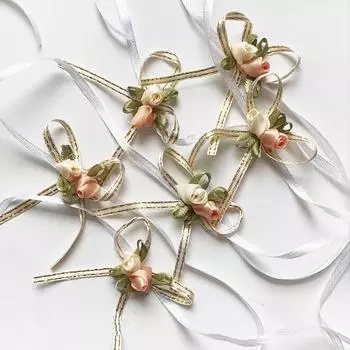 10 шт./пакет 3D цветок бант одежда украшения нашивки аксессуары 6.5*4.5 см