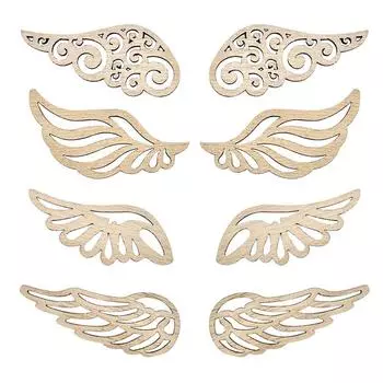 10 шт./пакет 4 стиля DIY крылья ангела деревянные чипсы декоративные украшения поделки скрапбукинг граффити кнопки аксессуары