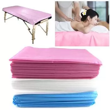 10 шт./пакет 80x180 см, прямоугольные, чистые, дышащие, одноразовые простыни, не вызывающие раздражения, ПП, нетканое полотно, постельное белье, одеяло, товары для салонов красоты розовый