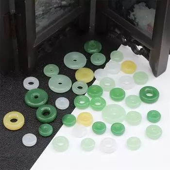 10 шт./пакет 8-15 мм стекло имитация нефрита безопасная пряжка DIY браслет ожерелье серьги ювелирные аксессуары 8mm 10pcs/bag