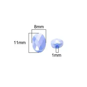 10 шт./пакет 8x11 мм хрустальные бусины как в однотонном, так и в прозрачном стиле, браслет «сделай сам», ожерелье, серьги, ювелирные аксессуары 8x11mm 10pcs/bag