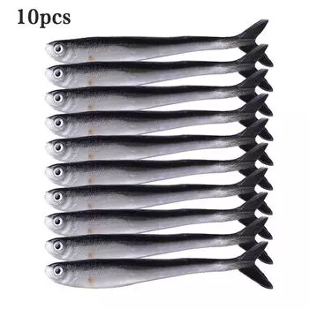 10 шт./пакет бионический дизайн хвоста рыбы двухцветная мини-приманка для рыбы 8 см/2,2 г для морской рыбалки пресноводная искусственная приманка рыболовные снасти 10pcs