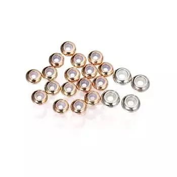 10 шт./пакет CCB сплющенные силиконовые бусины из эпоксидной смолы, медные свободные бусины-разделители для изготовления ювелирных изделий своими руками, принадлежности, аксессуары 6mm