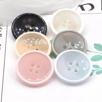 10 шт./пакет Красивые 4-дырочные пуговицы Круглые вогнутые смоляные пуговицы Юбка Блузка Швейные принадлежности 15mm оранжевый