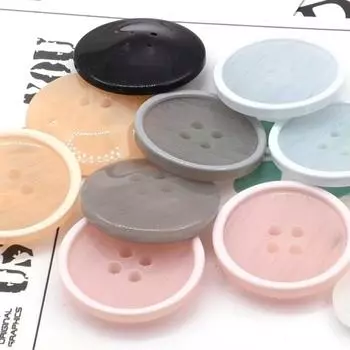 10 шт./пакет Красивые 4-дырочные пуговицы 15/20 мм круглые вогнутые смоляные пуговицы юбка блузка швейные принадлежности 15mm оранжевый