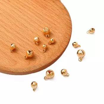 10 шт./пакет медный колокольчик со слабым звуком для ювелирных изделий ручной работы DIY 6x1.5mm*10pcs золотой