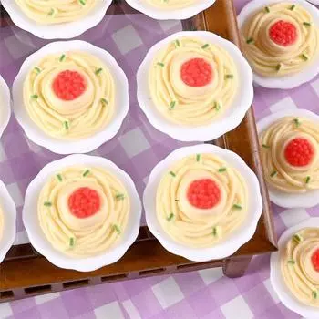 10 шт./пакет милые имитирующие лапшу кукольные игрушки аксессуары миниатюрная еда игровая сцена модель микро ландшафтные украшения домашний декор