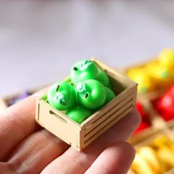 10 шт./пакет миниатюрная имитация фруктов кукольный домик игрушка мини милая фруктовая модель ювелирные изделия аксессуары своими руками микро ландшафтные украшения подарки красный