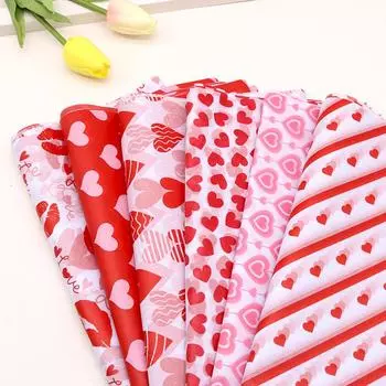 10 шт./пакет подарочная упаковочная бумага для Дня святого Валентина сердечная упаковочная бумага праздничная вечеринка свадьба