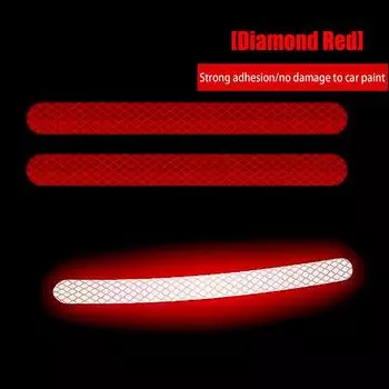 10 шт./пакет, предупреждающая ночная светоотражающая наклейка, наклейка на зеркало заднего вида для автомобиля, мотоцикла, шлема, наклейка с защитой от царапин красный