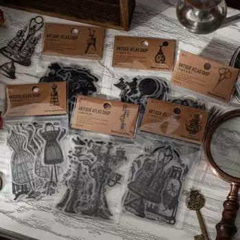 10 шт./пакет, ретро лакмусовая бумага, набор наклеек для DIY, скрапбука, книги, коллажа, креативная наклейка LXY