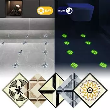 10 шт./пакет самоклеящиеся светящиеся в темноте настенные наклейки для украшения дома настенные наклейки для ванной ПВХ водонепроницаемые