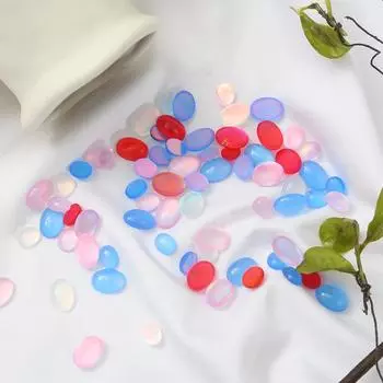 10 шт./пакет, смоляные кошачьи глаза, овальные, с плоской задней частью, прозрачное стекло, кабошон, фурнитура, сделай сам, кулон, материалы для изготовления ювелирных изделий, аксессуары 8x10mm красный