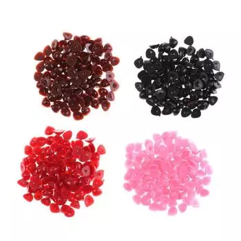 10 шт. / Пакет Треугольник Нос Diy Кукла Аксессуары Игрушки Треугольник Носики Плюшевый Медведь 7MM*9MM чёрный