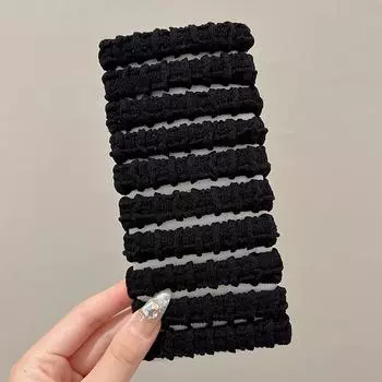 10 шт./пакет женские бесшовные резинки для волос толстые эластичные резинки для волос однотонные резинки для волос конский хвост веревка резинка аксессуары для волос Size fits all