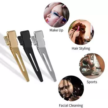 10 шт., парикмахерские зажимы, 4,5 см, мини-размер, металлические зажимы для секций, заколки для волос с уткой, заколки для волос в виде утконоса, заколки для волос