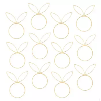 10 шт. пасхальные кольца для салфеток, держатель из цинкового сплава, кроличьи ушки, кролик