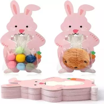 10 шт. Пасхальный кролик, конфеты, печенье, упаковочные пакеты для дня рождения, пасхальный декор, детские подарки 10pcs